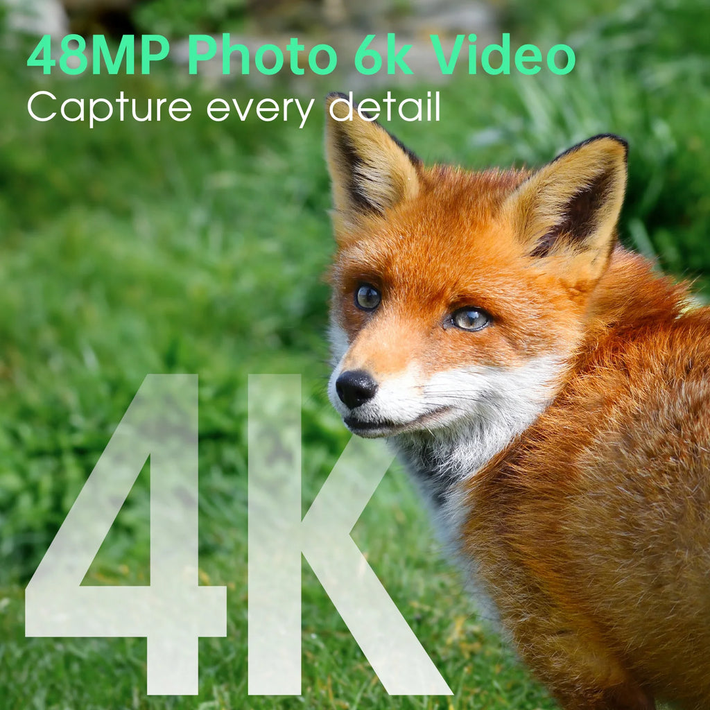 4K Solar Trail Camera, 48MP WiFi Trail Camera with Night Vision