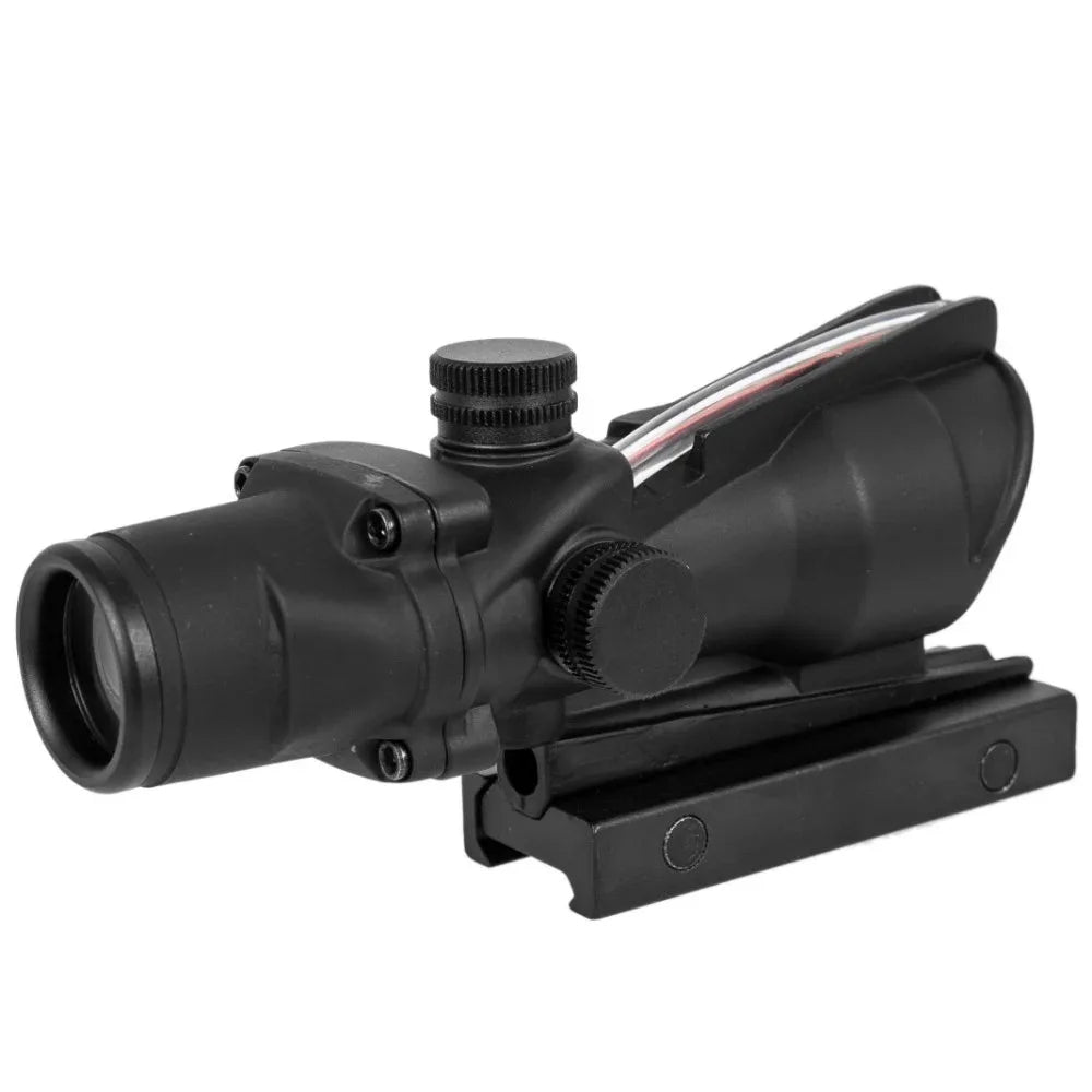 4X32 Hunting Scope Real Fiber Optics Dot Illuminated Etched Reticle  Optical Sight