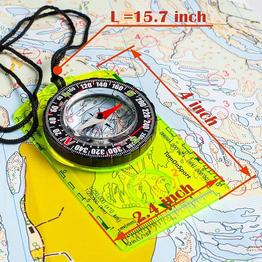 Professional Waterproof Camping Compass -for Outdoor Navigation & Map Reading