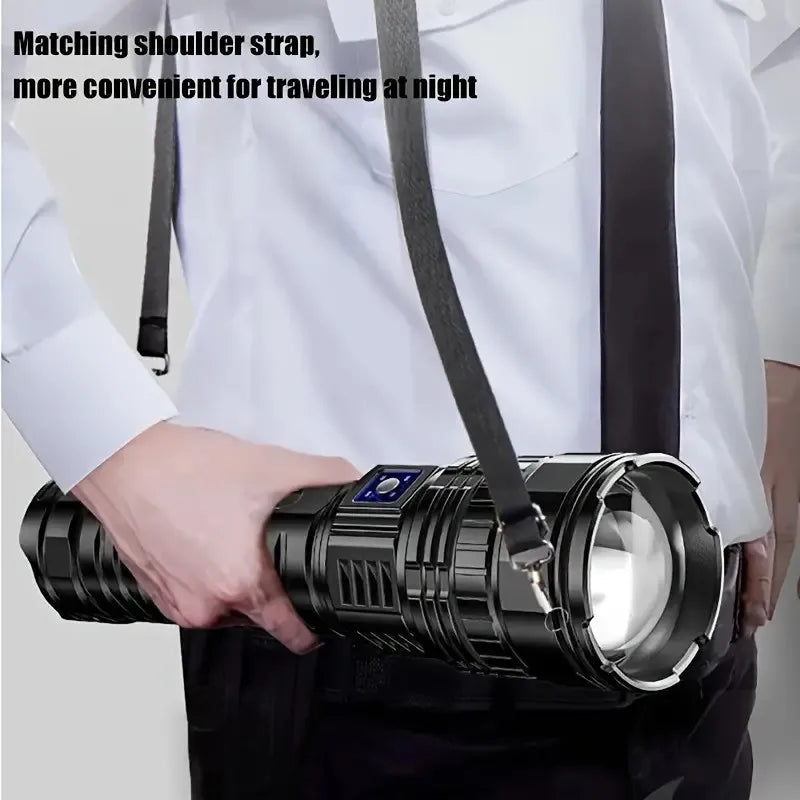 10000W Built-in Battery Flash Light. Most Powerful Led Flashlight
