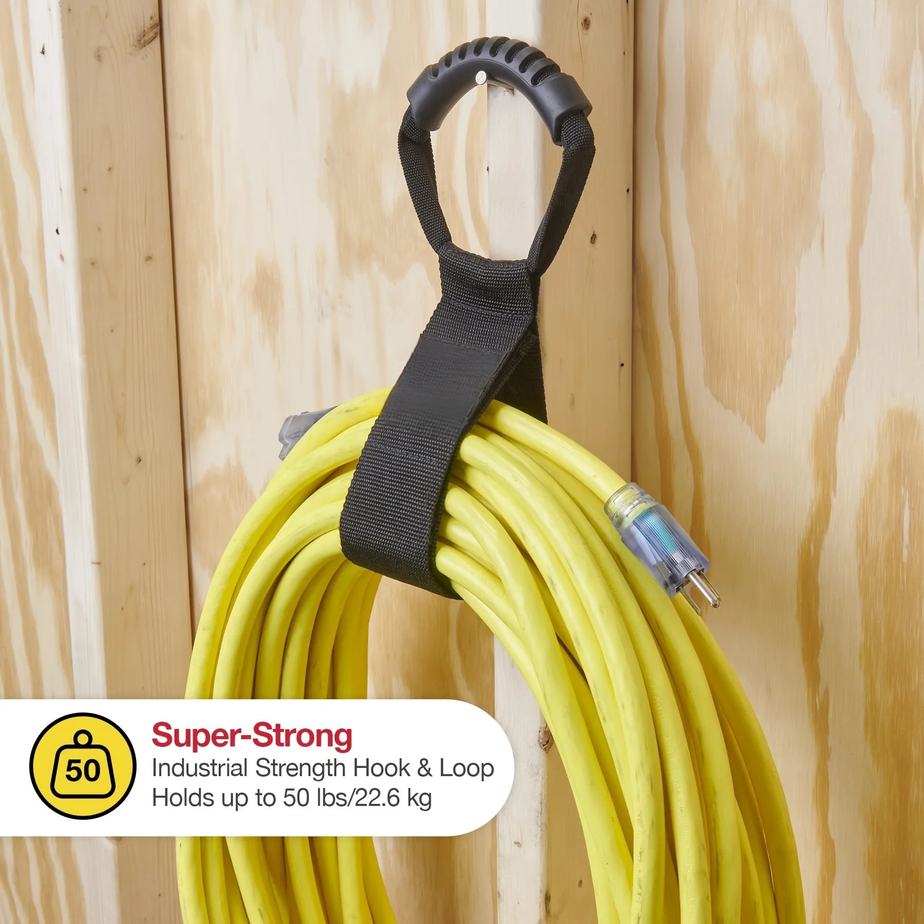 Extension Cord Organizer, Multipurpose Heavy-Duty Storage Strap With Handle, Fit Garages, RV And Boat Storage And Organization