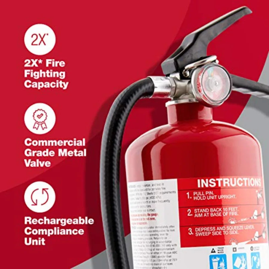 Fire Extinguisher for Home, RV and Commercial Use Heavy Duty Rechargeable