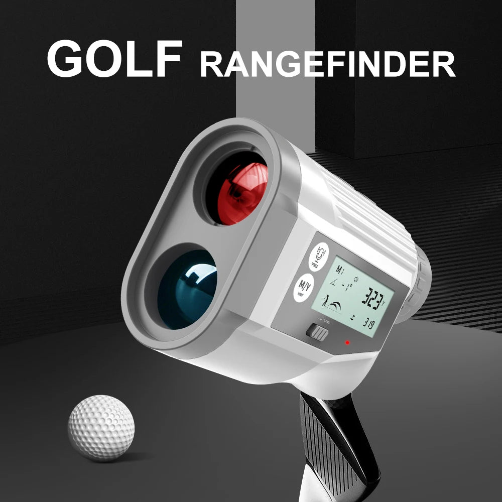1090 Yards Golf Rangefinder with Angle Switch, Voice Prompts and Side Display