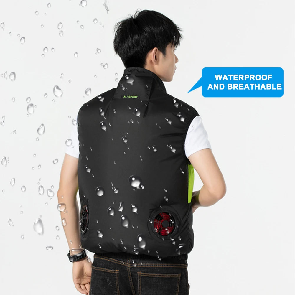 Cooling Vest Air Conditioner Clothes. For camping Fishing Hiking .