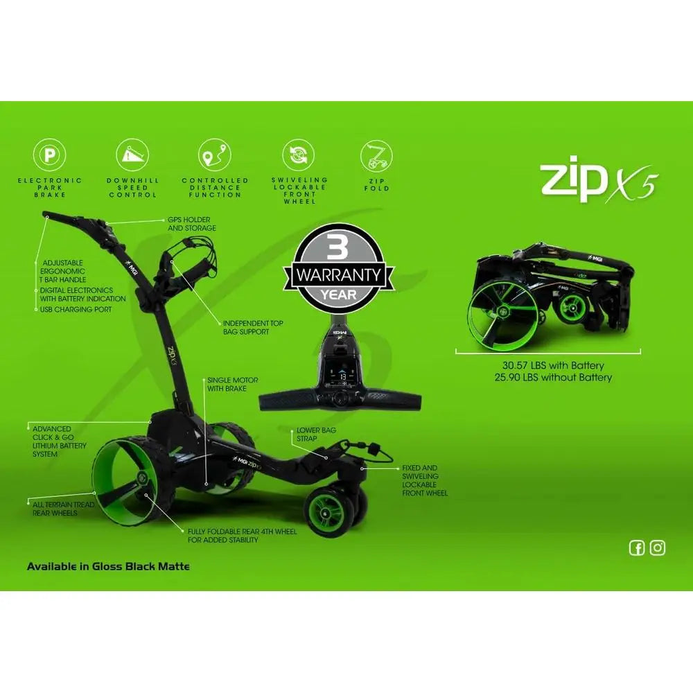 Electric Golf Cart with 36V Battery, Beverage Holder, Umbrella, and GPS