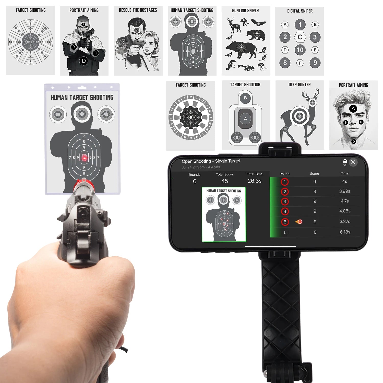 Laser Training System - Home Dry Fire Practice Save Ammo Cost for 9mm/38SPL.