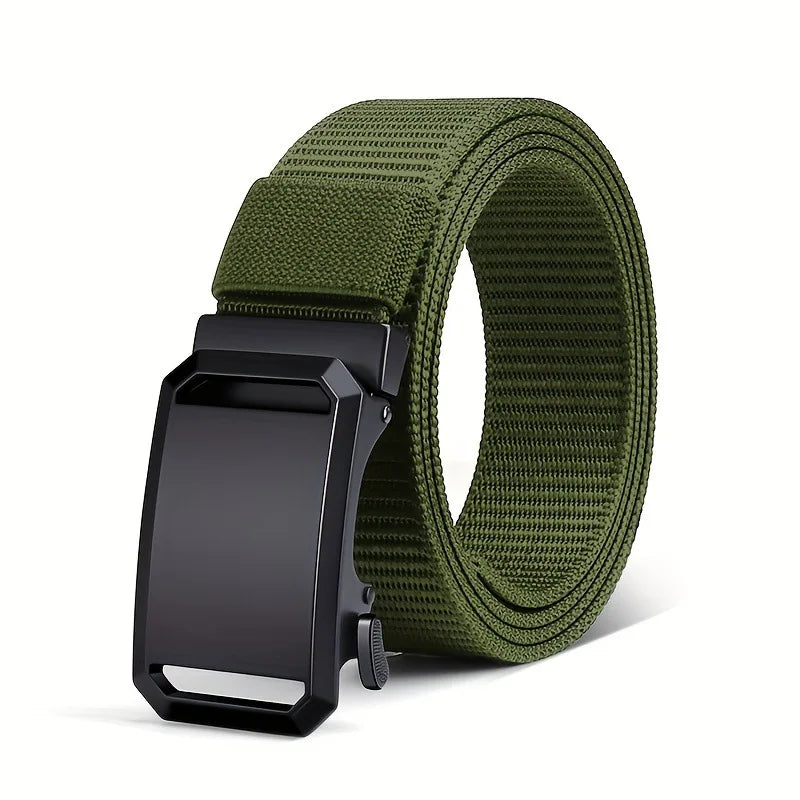 Men's Belt With Automatic Metal Buckle ,