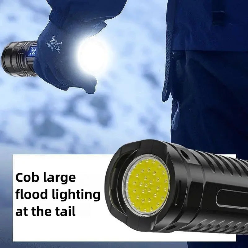 10000W Built-in Battery Flash Light. Most Powerful Led Flashlight