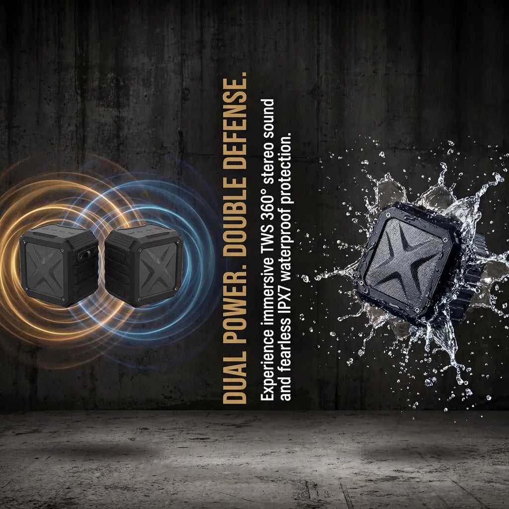 Golf Cart Speaker 2-Pack, 15W Magnetic Bluetooth Speaker with Deep Bass, IPX7, 24H Playtime, Carrying Case
