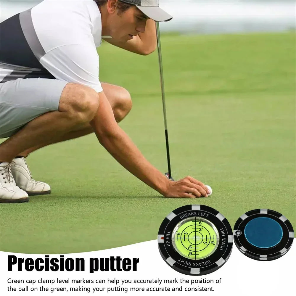 Golf Putt Ball Marker, Golfing Putting Aid, Golf Slope Putting Reader