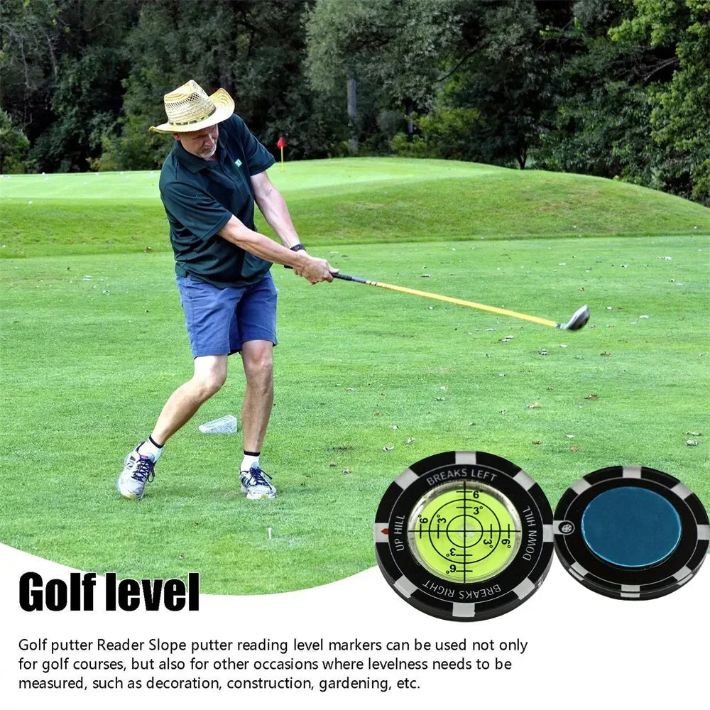 Golf Putt Ball Marker, Golfing Putting Aid, Golf Slope Putting Reader
