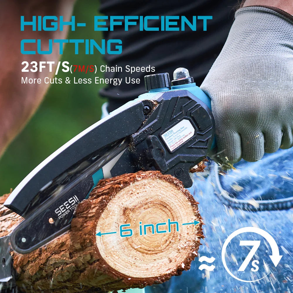 6''Cordless Mini Chainsaw 15.2cm  Makita 18V Battery pin