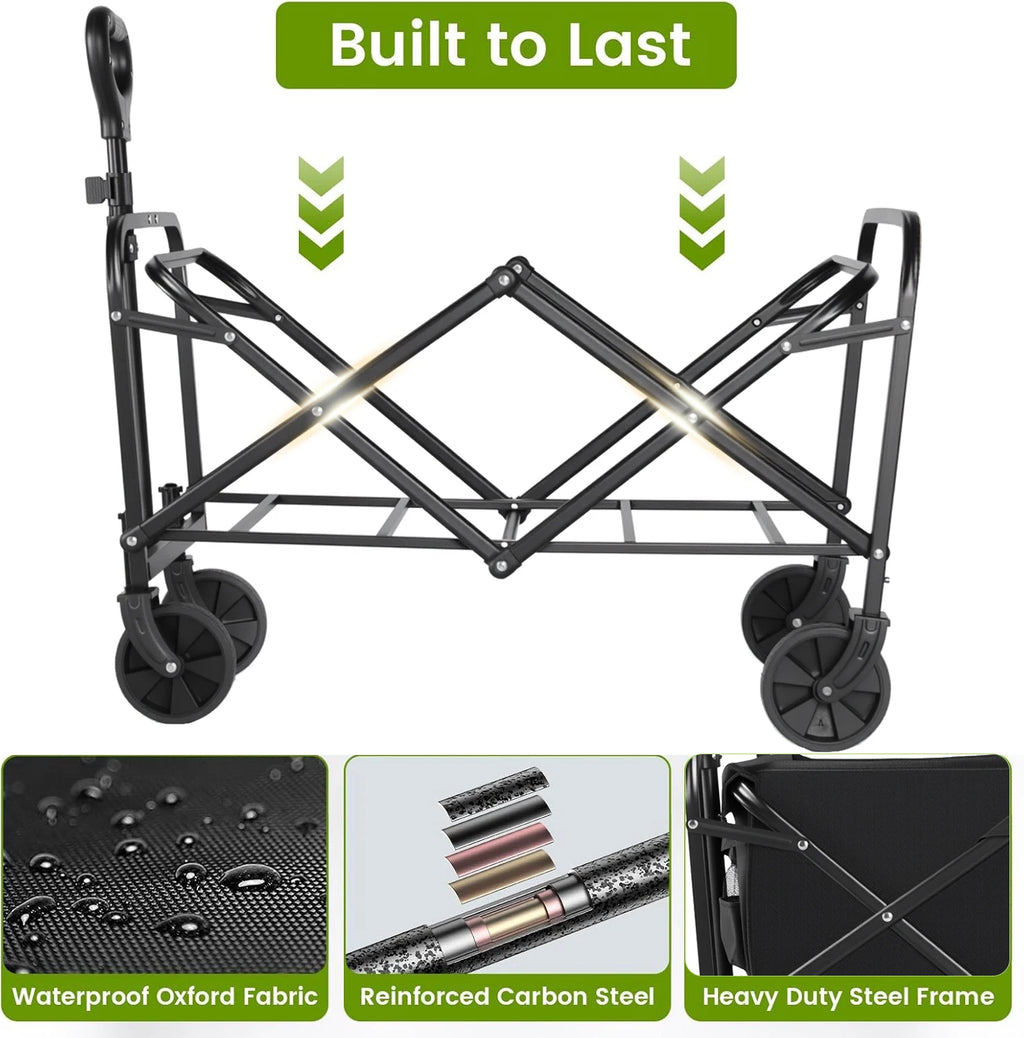 Heavy Duty Wagon Carts Foldable, Portable