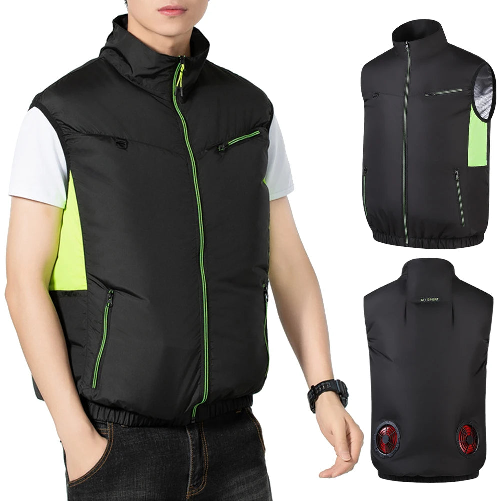Cooling Vest Air Conditioner Clothes. For camping Fishing Hiking .