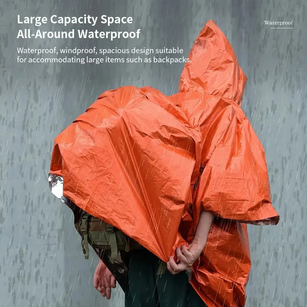 Emergency Raincoat Waterproof Camping, hiking, fishing, any outdoor activity