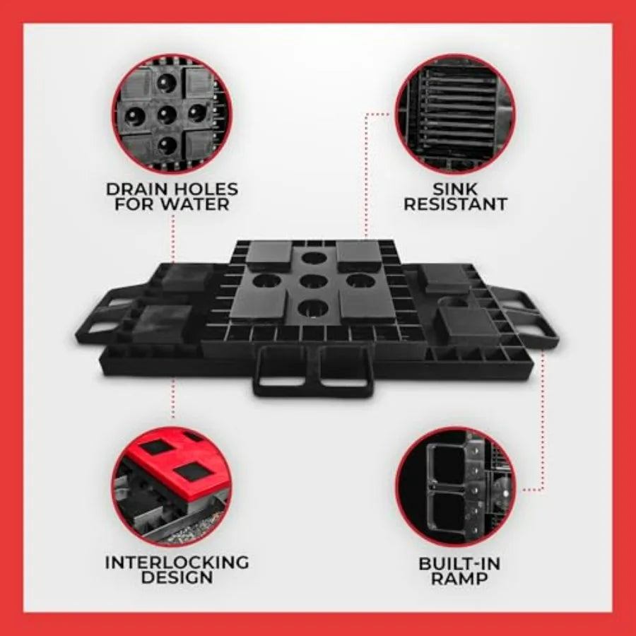 RV Leveling Blocks for Campers Trailers 15-Pack Heavy-Duty Stackable Design with Interlocking System in Black - Lifetime Warranty