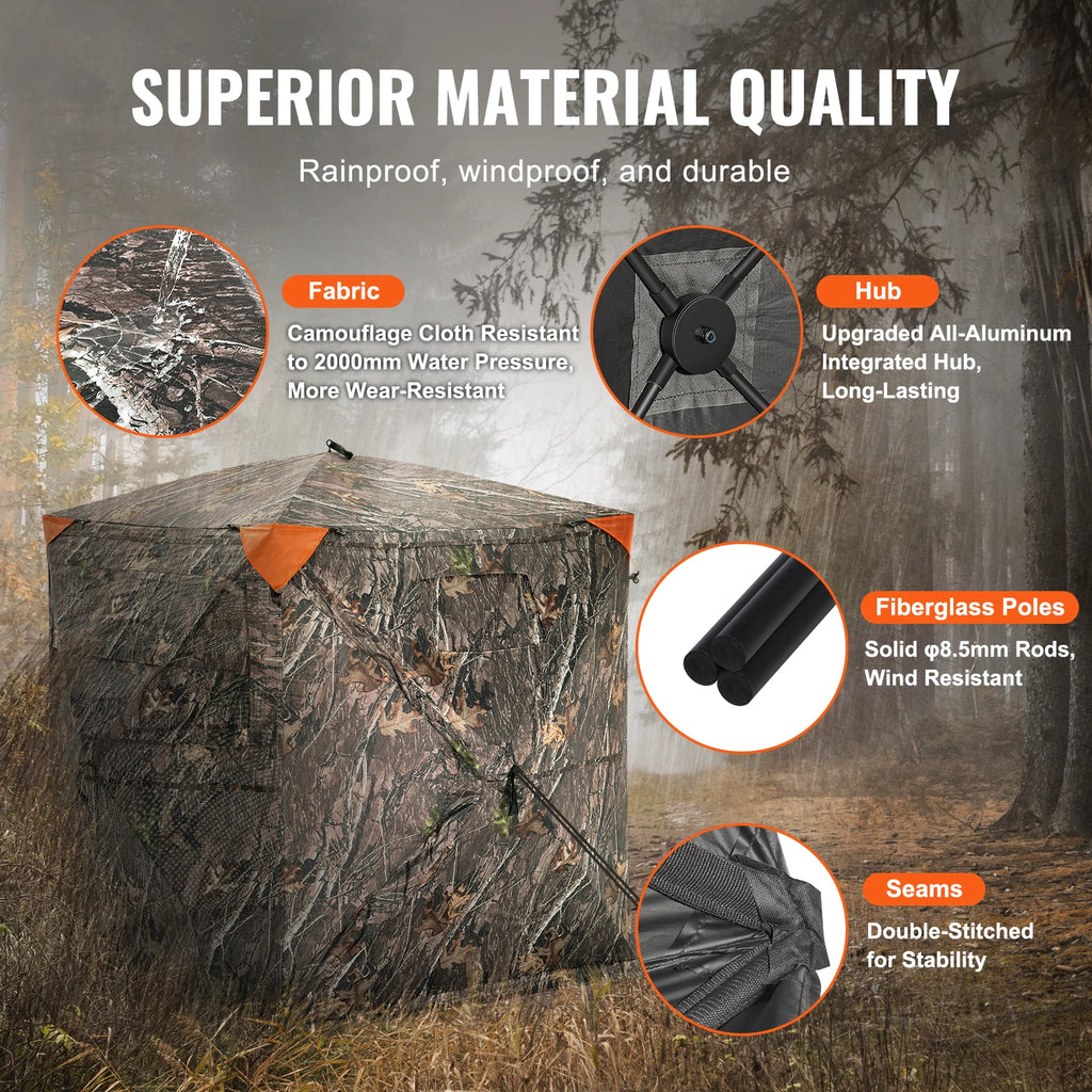 Hunting Blind  270° See Through Ground Blind 1-2 Person for  Turkey and Deer Hunting