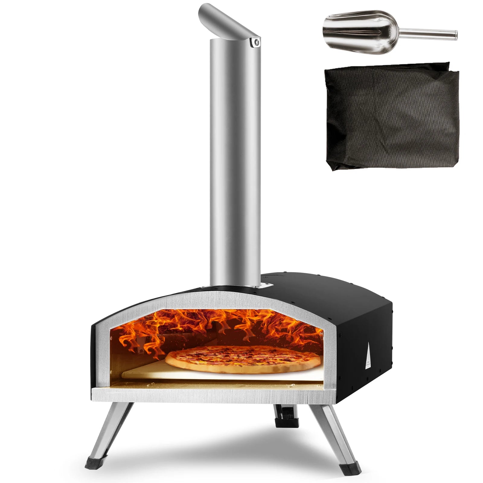 Outdoor Oven Charcoal Fired  Stainless Steel Grill Pizza oven