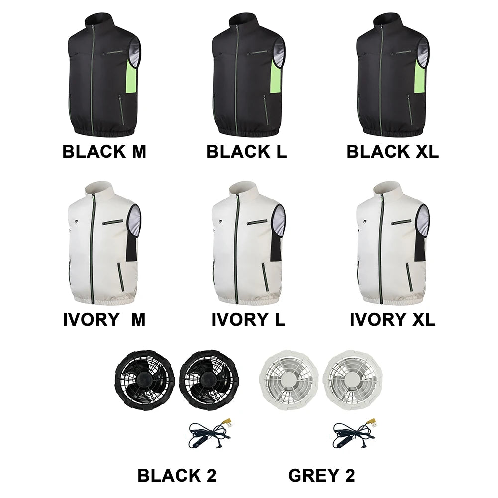 Cooling Vest Air Conditioner Clothes. For camping Fishing Hiking .