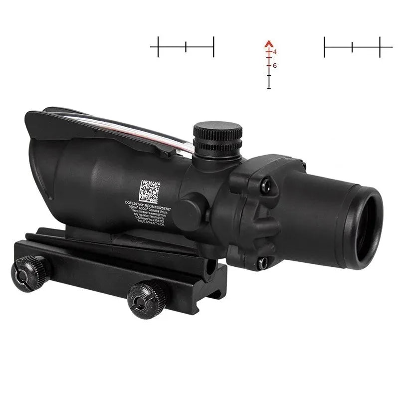 4X32 Hunting Scope Real Fiber Optics Dot Illuminated Etched Reticle  Optical Sight
