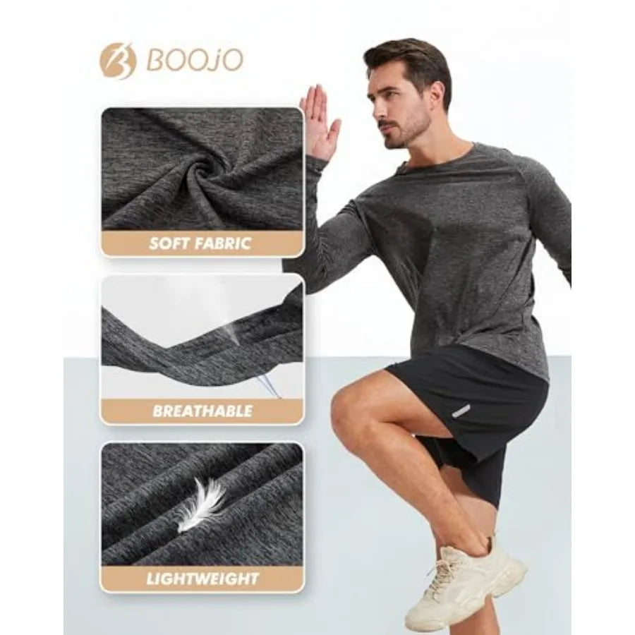 7 Pack Long Sleeve Shirts for Men - Quick Dry Moisture Wicking