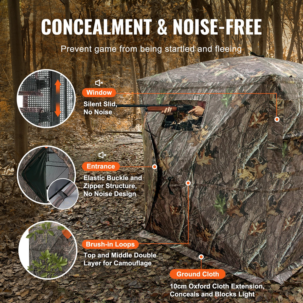 Hunting Blind  270° See Through Ground Blind 1-2 Person for  Turkey and Deer Hunting
