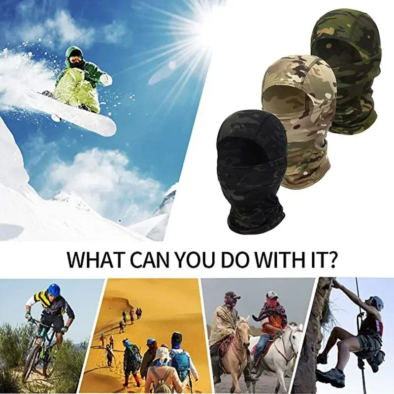 Tactical Camouflage Balaclava Full Face Mask Outdoor Neck Gaiter