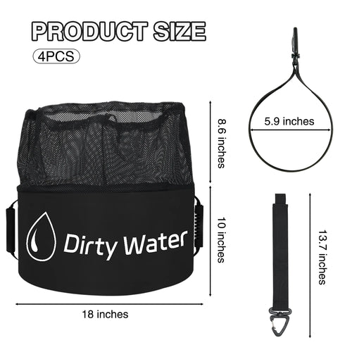 3 Pack RV Hose Storage Bags for Sewer, Fresh Water Hoses Electrical Cords