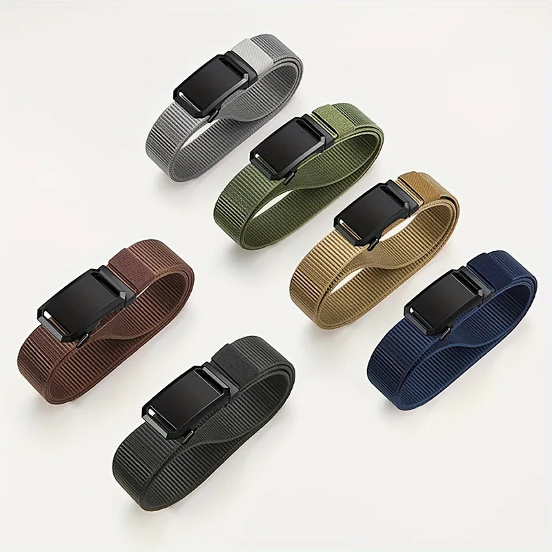 Men's Belt With Automatic Metal Buckle ,