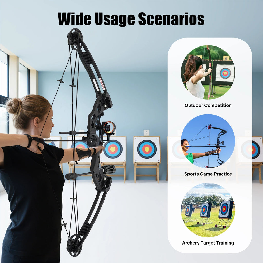 Compound Bow  Right Hand,  3 Pin Lighted Sight  ,
