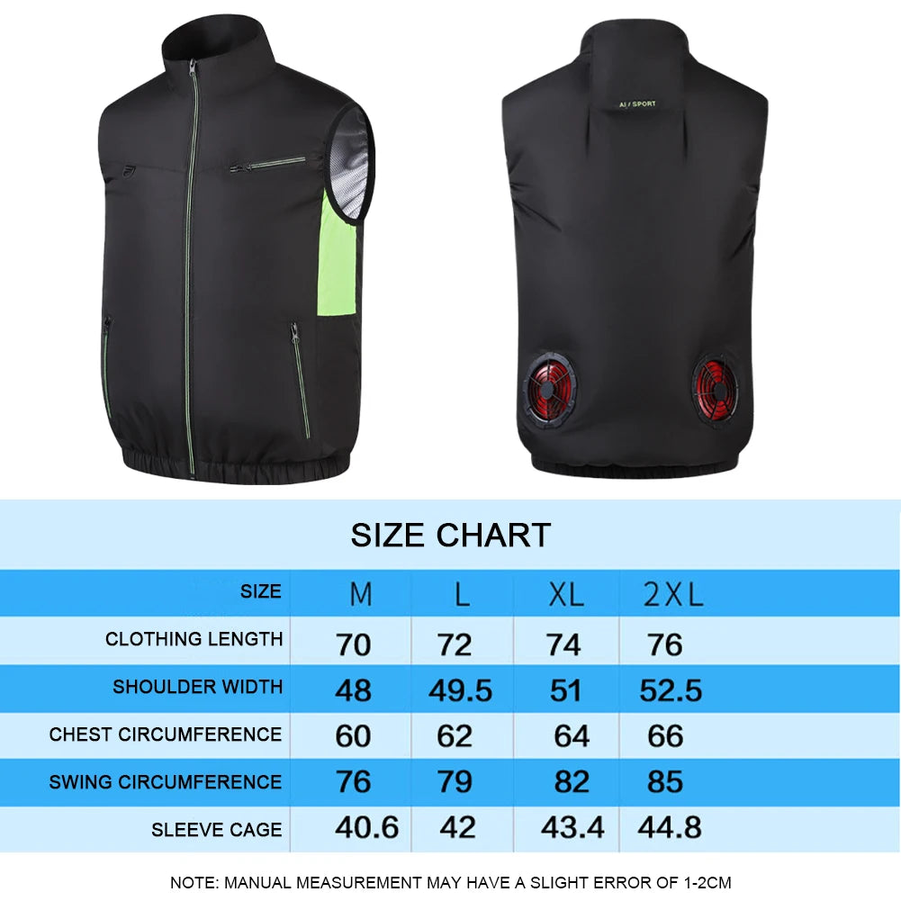 Cooling Vest Air Conditioner Clothes. For camping Fishing Hiking .