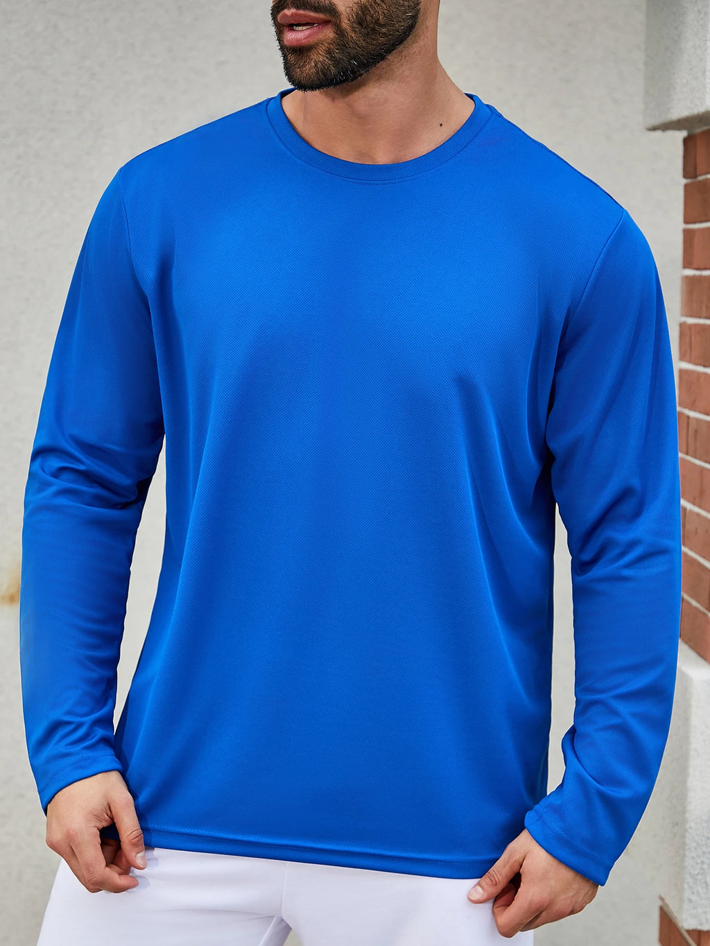 6-piece men's quick drying long sleeved T-shirt moisture wicking casual and breathable