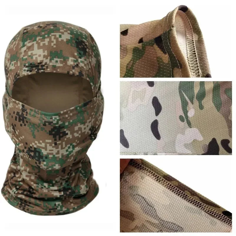 Tactical Camouflage Balaclava Full Face Mask Outdoor Neck Gaiter
