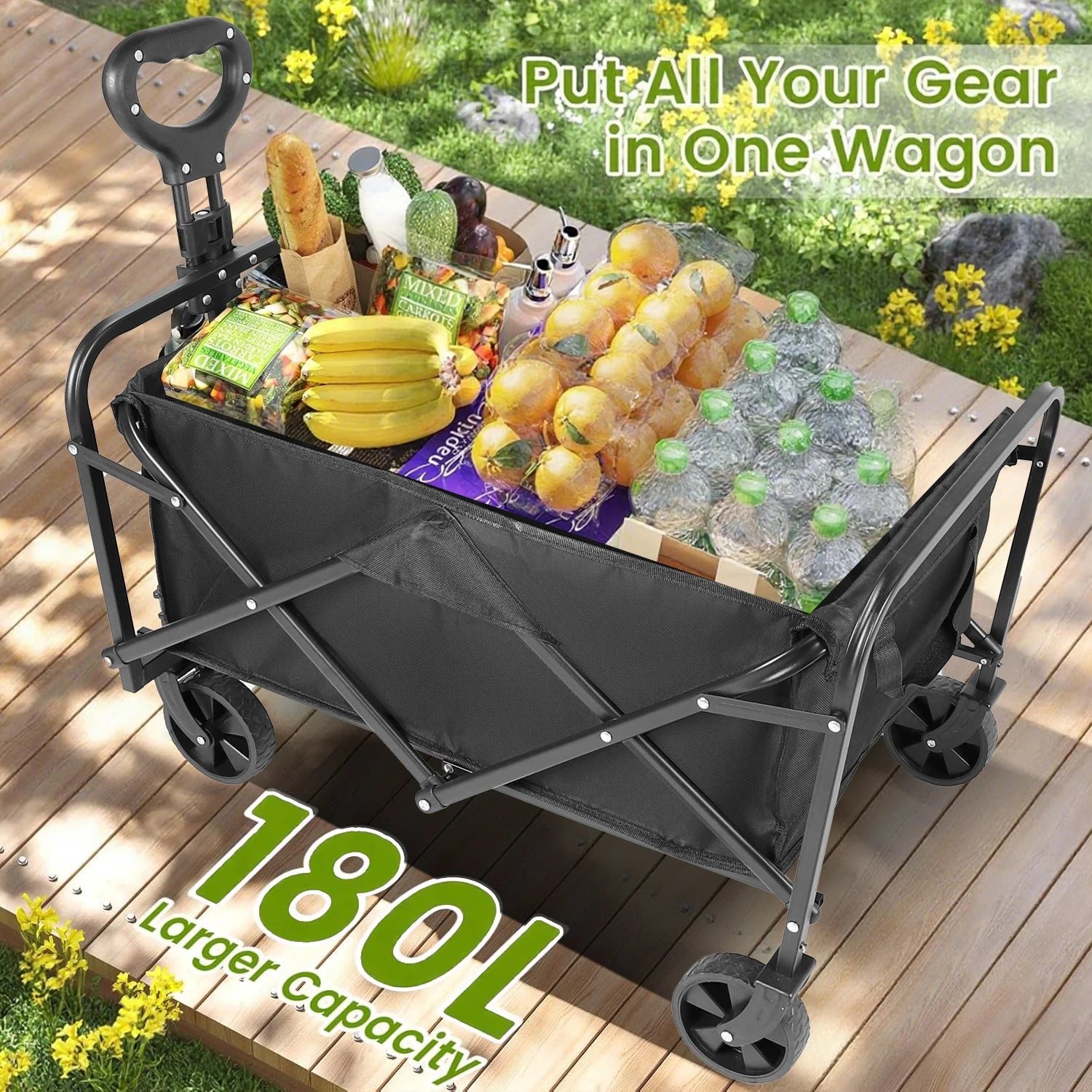 Heavy Duty Wagon Carts Foldable, Portable