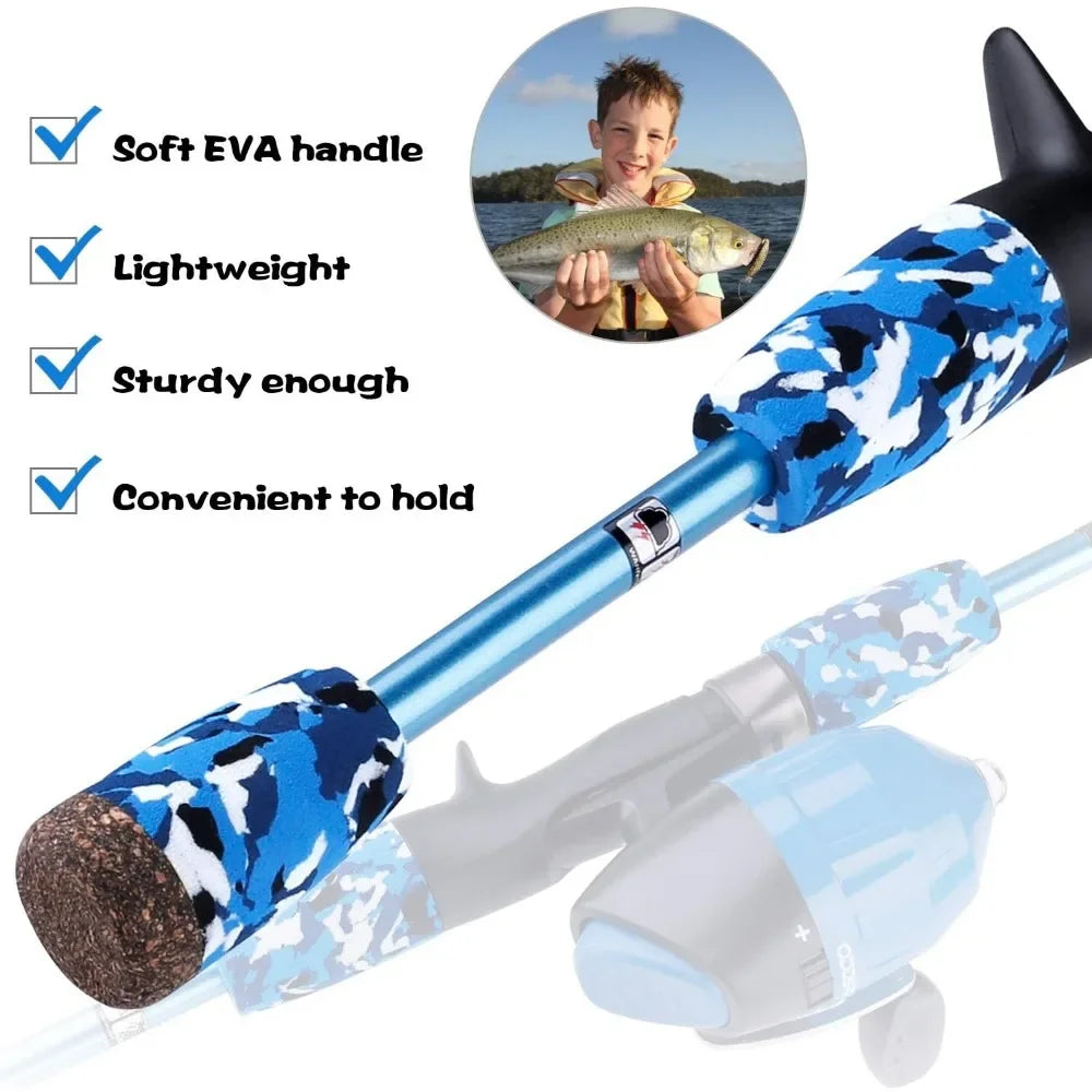 Portable  Kids Rod, Reel & Tackle Box for  Youth