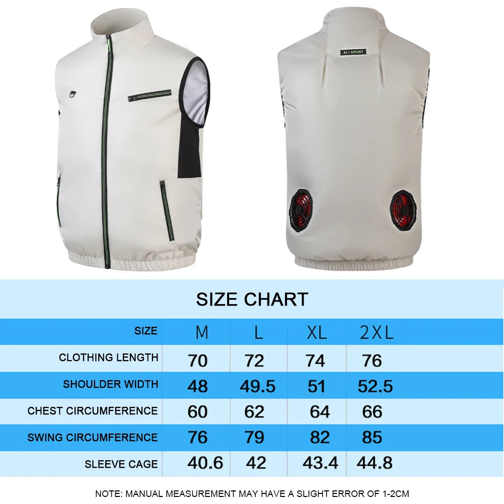 Cooling Vest Air Conditioner Clothes. For camping Fishing Hiking .