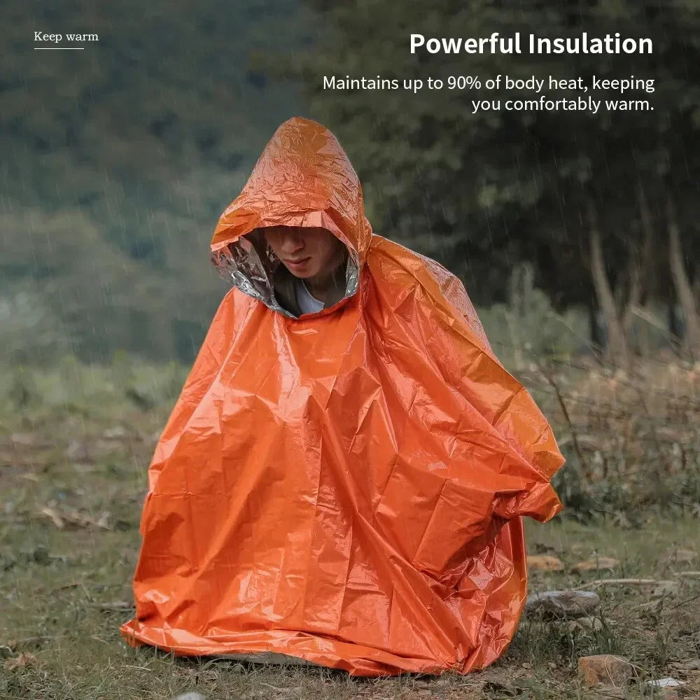 Emergency Raincoat Waterproof Camping, hiking, fishing, any outdoor activity