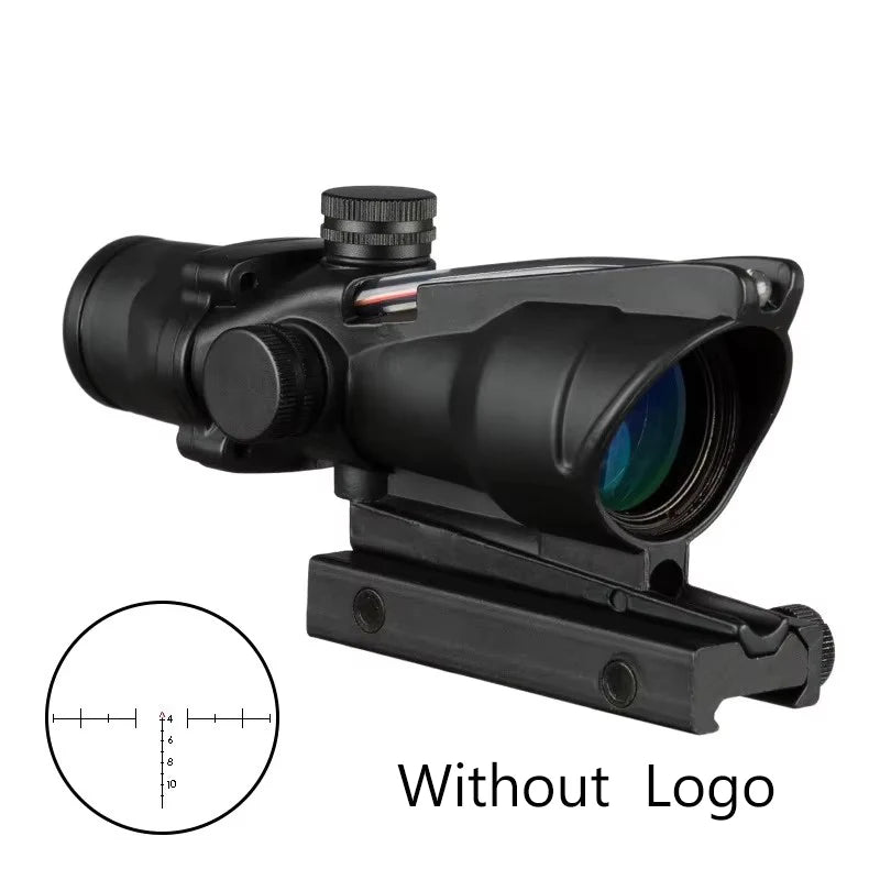 4X32 Hunting Scope Real Fiber Optics Dot Illuminated Etched Reticle  Optical Sight